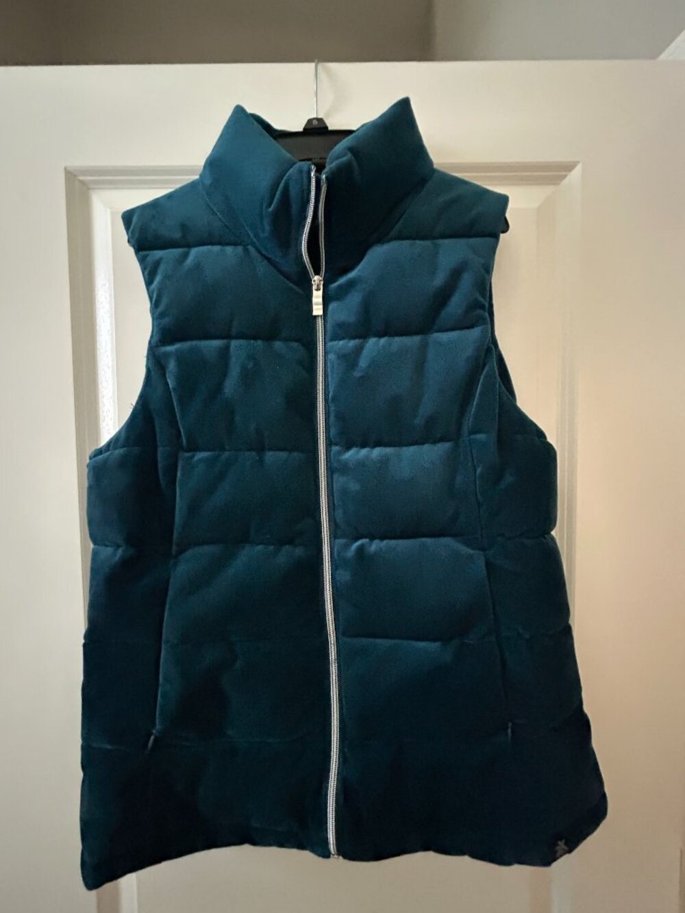 ZeroXposur Teal Puffer Front Zipper Vest - Quilted Velvety | Women's Size M